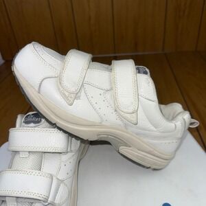 Dr Comfort Winner X Depth Stk 7740 White Leather Double Strap Men's Shoes 9XW